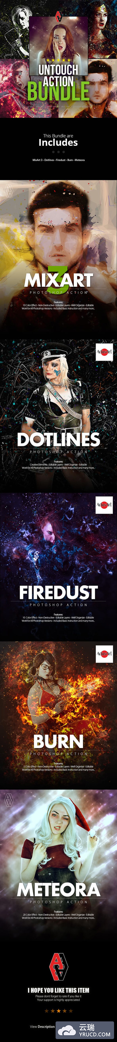 抽象绘画Photoshop动作下载