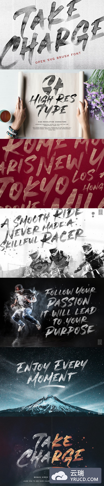 水墨手写字体 Take Charge - OpenType SVG Font