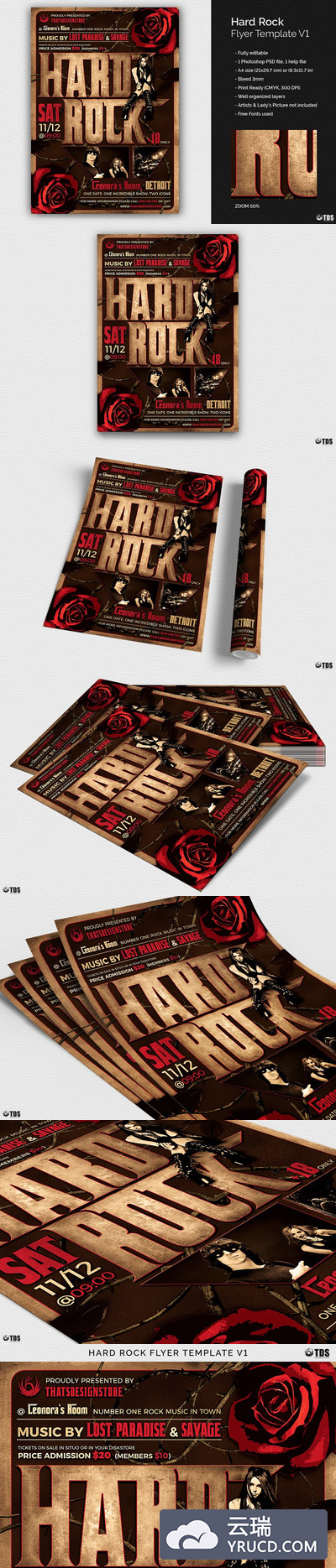 Hard Rock Flyer PSD V1