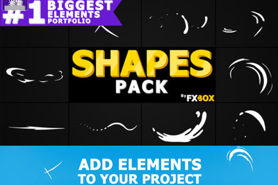 梦幻卡通形状元素AE模板