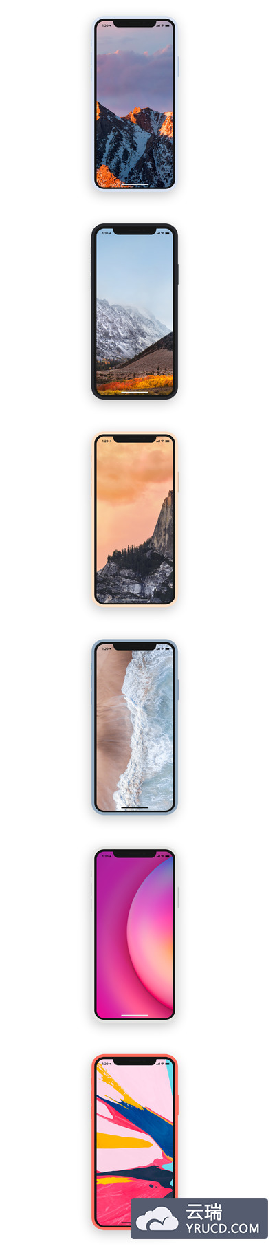iPhone X XS扁平化手机样机下载[PSD]