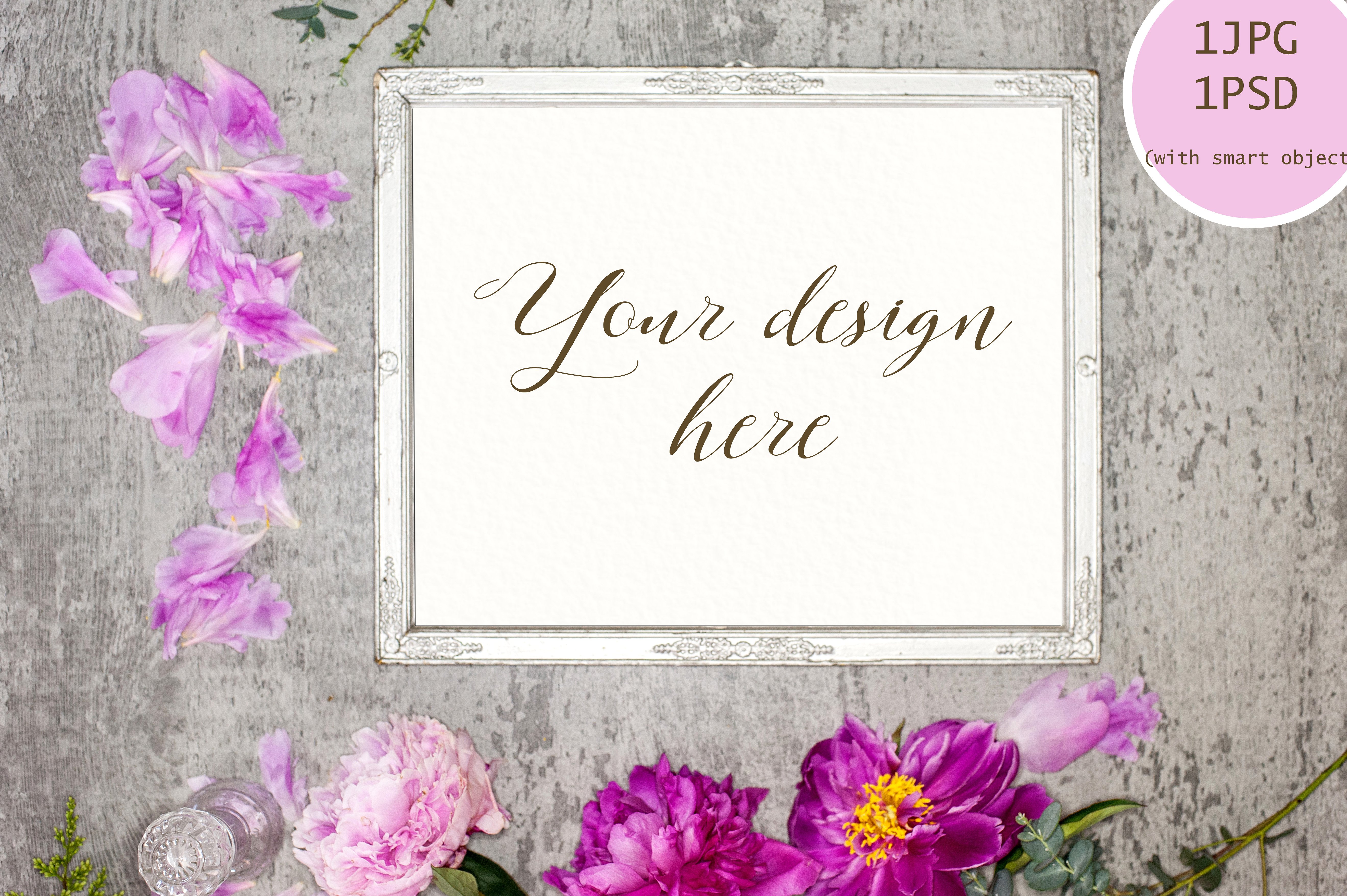 牡丹花卉模型 Peony mock up №7