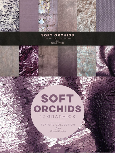 柔软的兰花图案纹理背景 Soft Orchid Textured Backgrounds