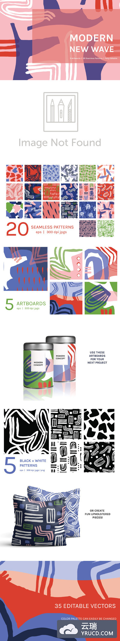 现代图案背景纹理 Modern New Wave | Patterns