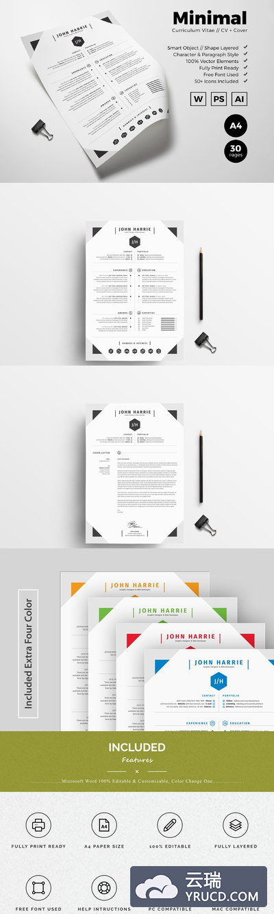 简洁的极简主义模板 Minimal Curriculum Vitae