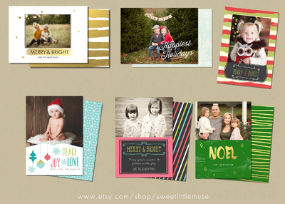 圣诞卡模板包 Christmas Card Template Bundle