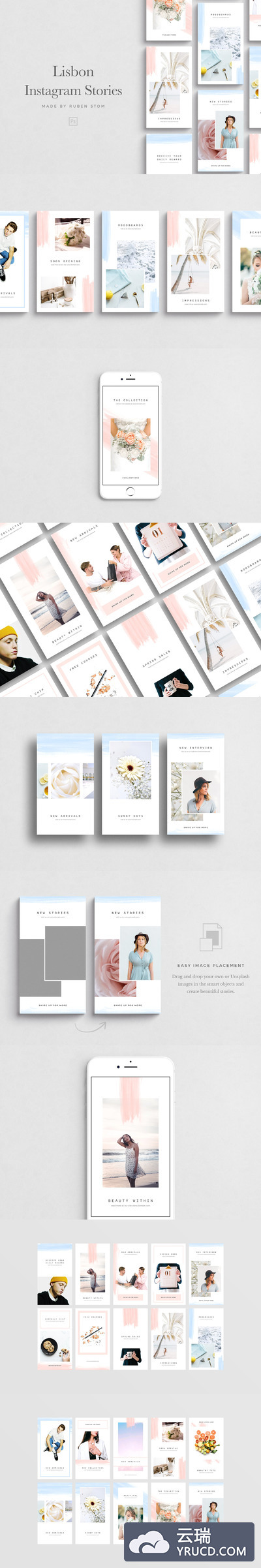 社交故事图片模板 Lisbon Instagram Stories