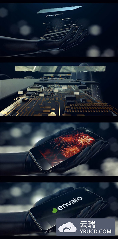 苹果手机组成揭晓AE模板下载