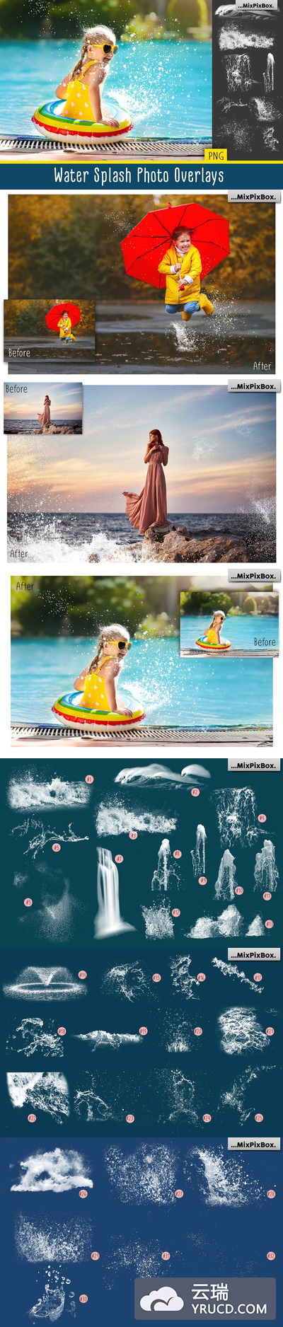 阳光夏季水飞溅照片叠加