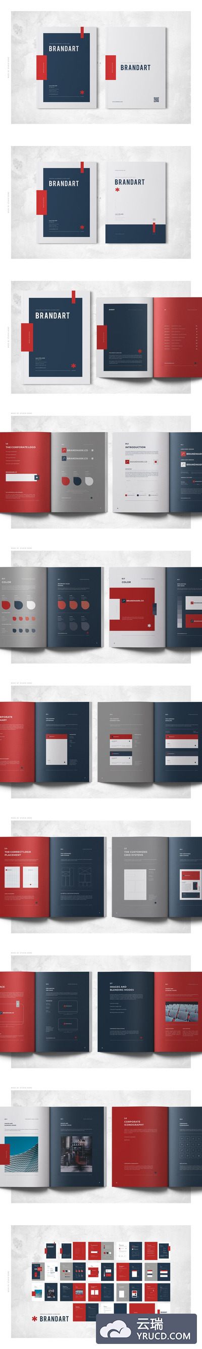 InDesign品牌指南宣传册