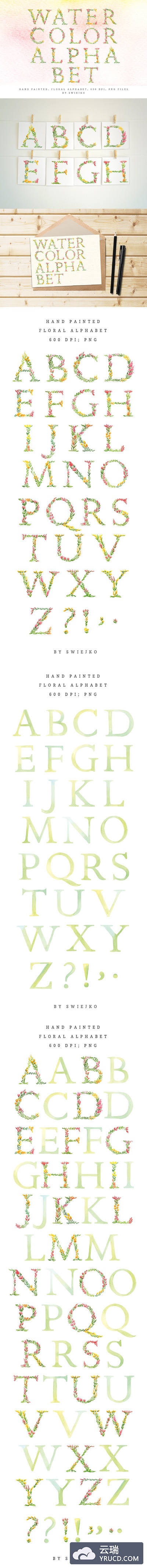 春季花卉字母表 Spring Flowers Alphabet