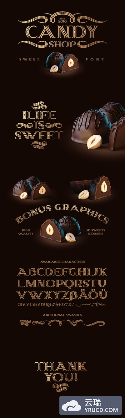 梦幻魔幻字体 Candy Shop typeface