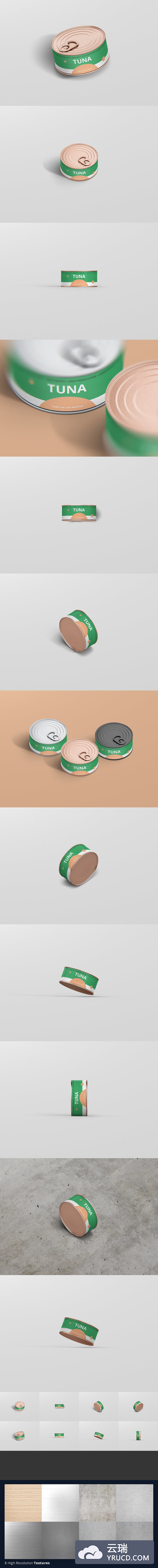 样机 | 多角度高分辨率食品易拉锡罐金属光泽元素模型