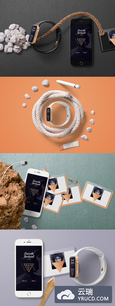 样机 | 黑色iPhone模型场景风格展示