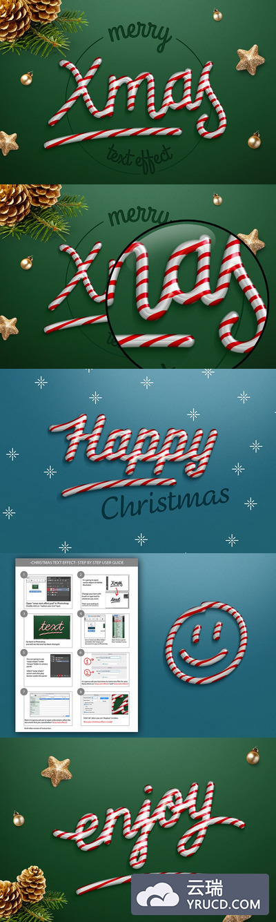 圣诞节文字效果 Christmas text effect