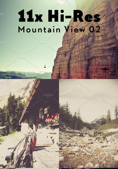 高分辨率的阿尔卑斯山山景II 11x Hi-Res The Alps Mountain View II