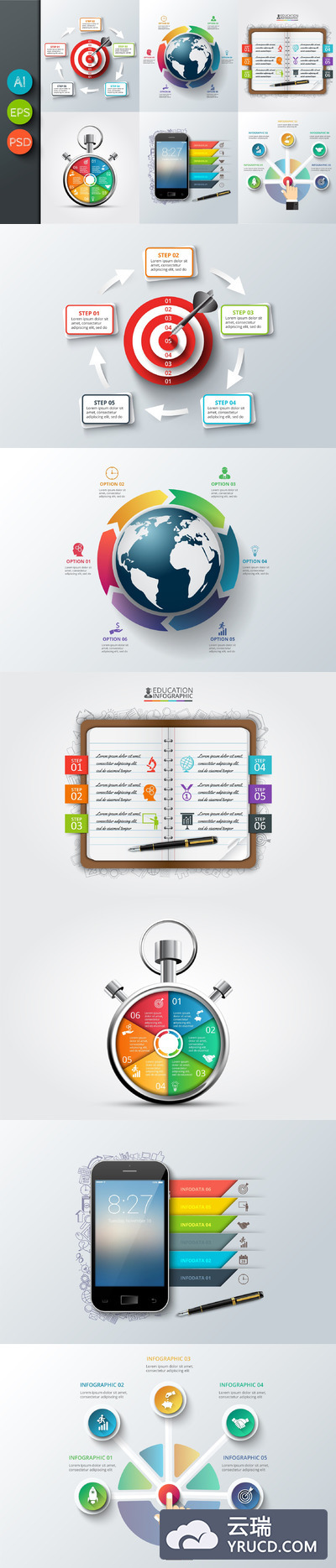 业务信息图形模板v3 Business infographic templates v3
