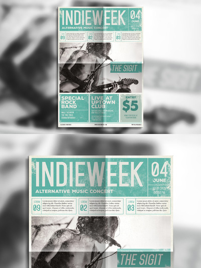 独立报纸海报模板 Indie Newspaper Poster