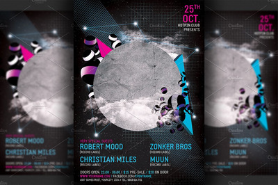 极简派对传单模板 Minimalistic Party Flyer Template