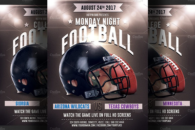 足球比赛传单模板2 Football Game Flyer Template 2