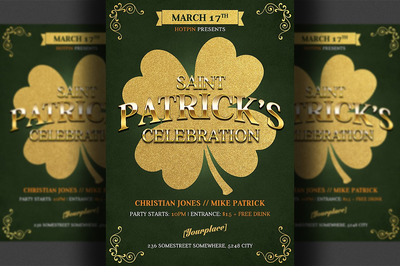 圣帕特里克节传单模板 Saint Patrick's Day Flyer Template
