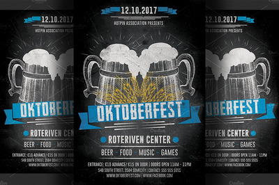 啤酒节宣传单模板 Oktoberfest Flyer Template