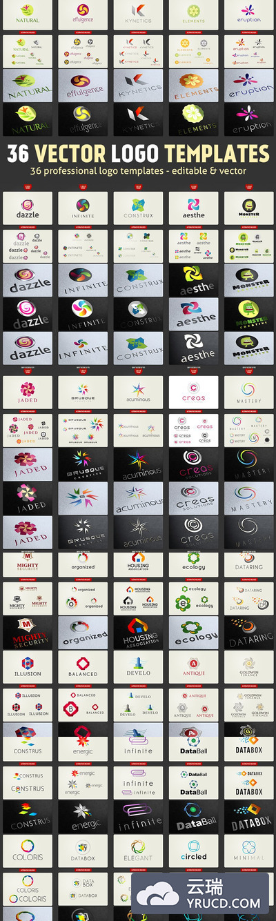 36个矢量Logo模板 36 Vector Logo Templates