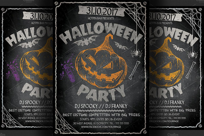 万圣节传单模板 Halloween Flyer Template