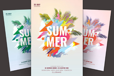 夏天海报模板 Summer Flyer