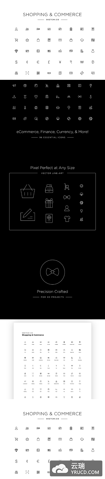 购物电商相关图标套装下载[Ai,Sketch]