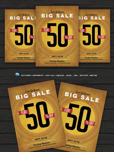 销售海报设计模板 Big Sale Poster