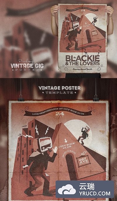复古海报模板 Vintage Poster V