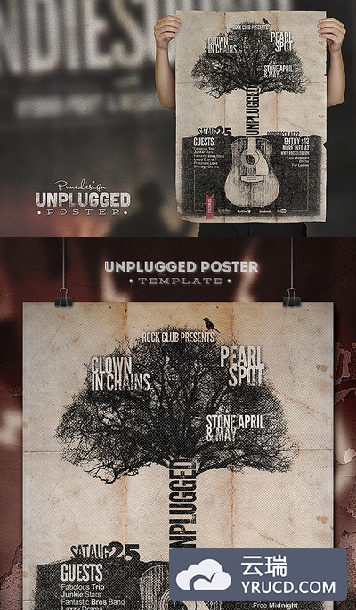 创意海报模板 Unplugged - Poster