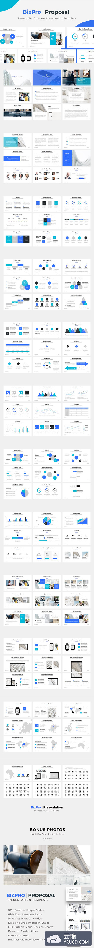 Powerpoint商业模板 BizPro. Powerpoint Business Template