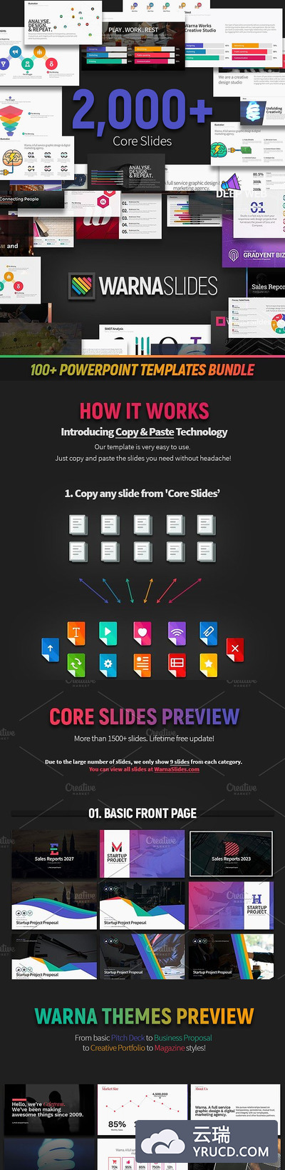 PPT幻灯片模板 Warna Slides - PowerPoint Bundle