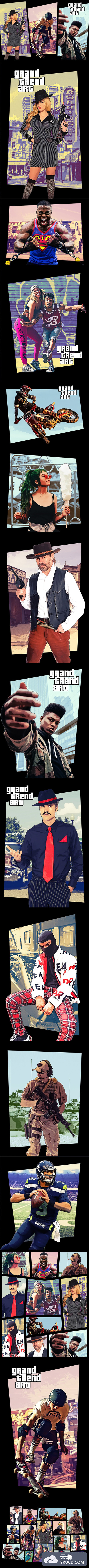 PS动作 | 照片转换游戏漫画手绘卡通风格效果