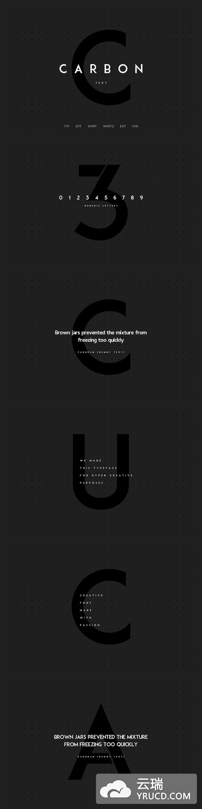 时尚高端现代多用途的Carbon Pro字体+Web字体