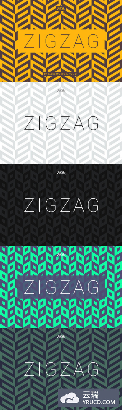 锯齿形无缝抽象纹理v1 ZigZag | Seamless Abstract Bgs | V01