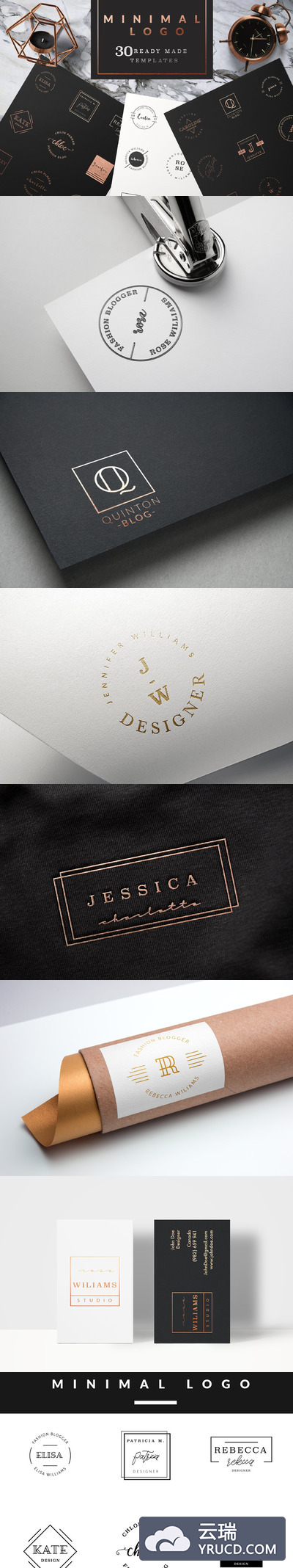 极简主义女性logo模板 Feminine Logo Templates MINIMAL