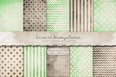 春天纸张纹理 Printable Papers - Spring Plantings