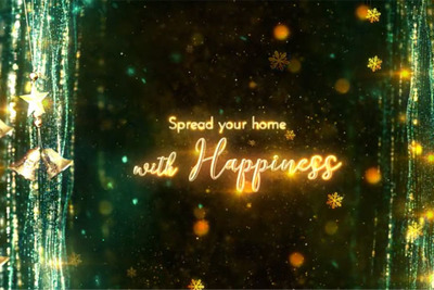 圣诞节日烟花绽放标题开场AE模板下载