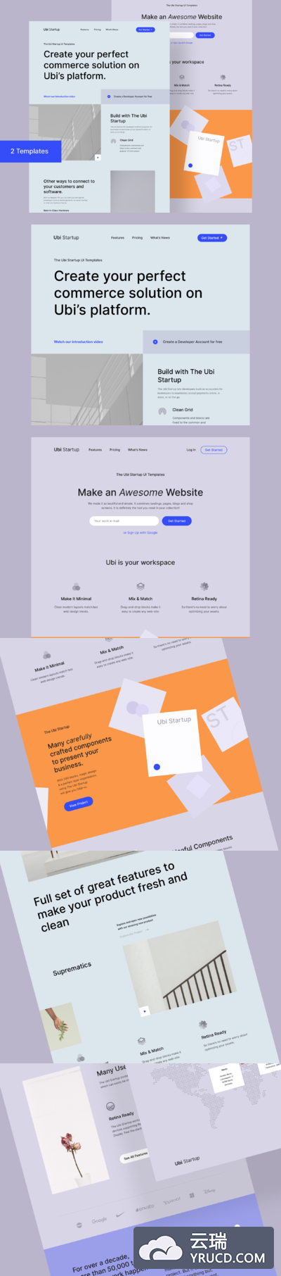 个性特别的网站模板下载[Sketch]