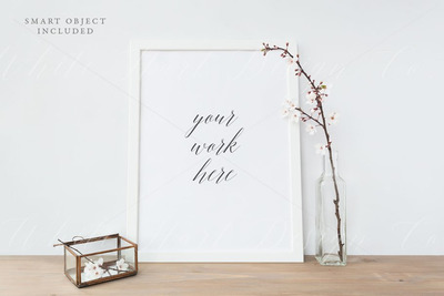 简约画框样机模板 Frame mock up - PSD+Jpg