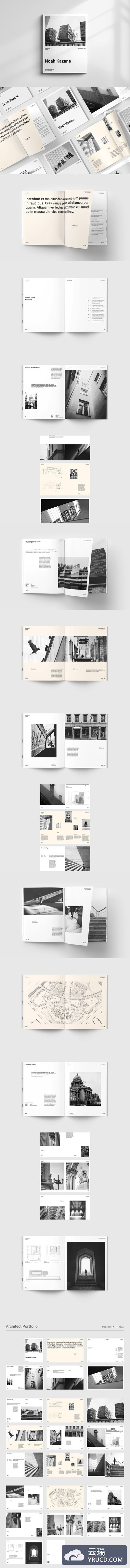 简约时尚现代建筑风格杂志设计模板合集