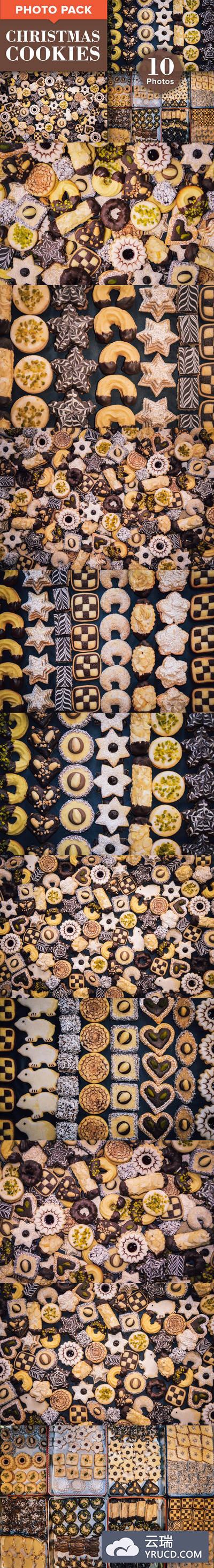 手工绘制圣诞节曲奇饼照片 Christmas Cookies - Photo Bundle