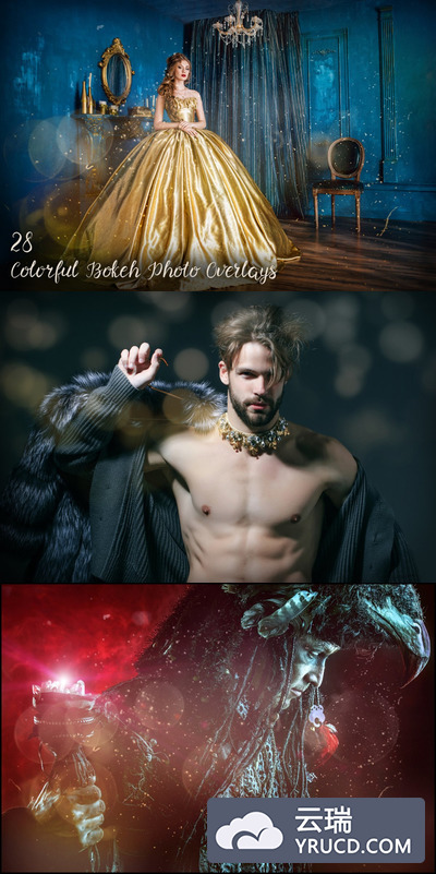 高清人物多彩散景照片叠层图集下载