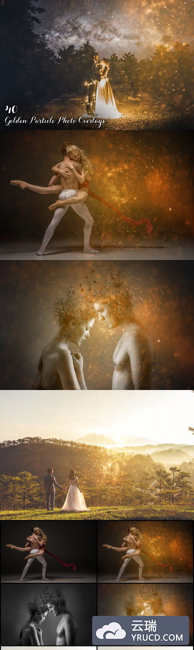 浪漫爱情金色粒子效果叠层背景