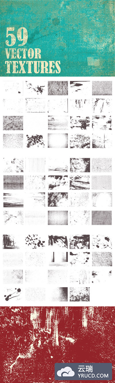 做旧材质肌理纹理 Grunge Vector Textures