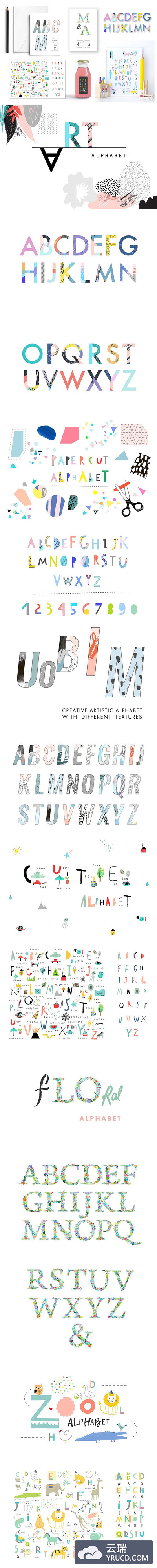 字母图形插画 6 ALPHABETS