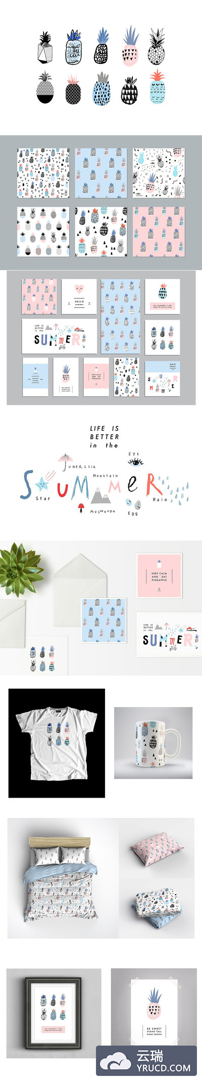 菠萝插画包 Pineapples Pack